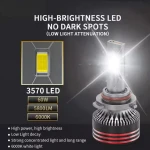 M8 Turbo Fan LED Car Headlight Bulb 120W 11600LM Auto Lamp Lámpara LED Para Automóvil