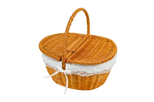 Rattan Picnic Basket, Camping gift basket