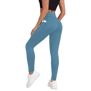 Women Cross High Waist Flare Yoga Pants with Phone Pocket Soft Stretchy Tummy Control Workout Sports Trousers