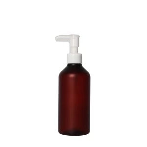 Empty shampoo lotion bottle 100ml 120ml 250ml 500ml amber tea white PET plastic body toner lotion bottles
