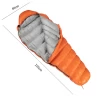 1500g light downproof adult duck down mummy sleeping bag for winter outdoor camping
