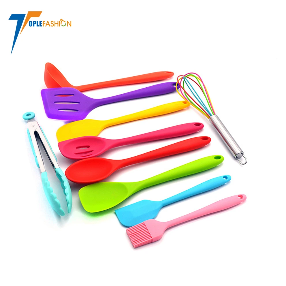 10 pcs food grade silicone kitchenware utensil set