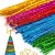 Import 100pcs Colorful Cheap Educational Toys Kids Diy Metallic chenille stem Stripes Pipe Cleaner Gift Supplies Kits Material Craft from China