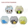 100units pure cotton material baby training pants embroidery animal prints waterproof potty training diaper