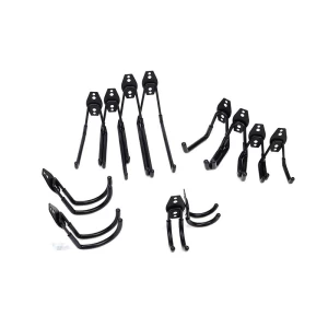 12 pack black iron wall hooks heavy duty hanging hook for garage storage
