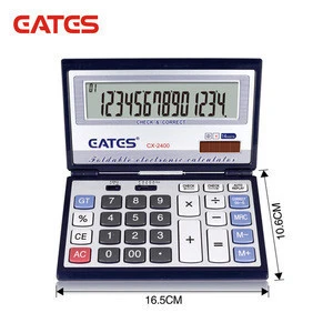 14 digits Office supplies check n correct calculator with foldable design