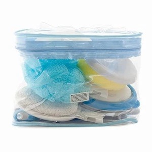 15 piece interchangeable bath sponges for spa system