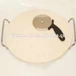 15Inch Brank New Round Shape Pizza Stone Ceramic Bakeware Set For Pizza And Cookie