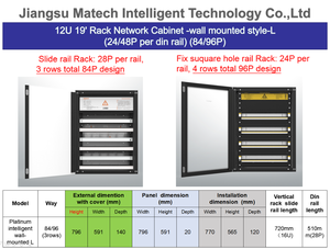 3row 4 Column Rack Buy 16u 84p 3row/ 96p 4row 19' Rack Network Cabinet/electronic ...