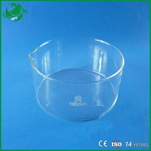 180mm 200mm 230mm Laboratory Clear Boro Glass Crystallizing Dish