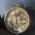 Import 19.7&quot; 50cm patent european style metal frame pocket watch shape moving gear wall clock from China