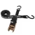 Import 1inch 25mm tie down strap with black polyester webbing and pp coated steel hooks 3m 1500lbs from China