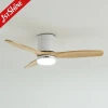 1stshine LED Ceiling Fan Loft Ceiling Decorative DC Energy Saving 52 Inch Flush Mount Ceiling Fan with Lights