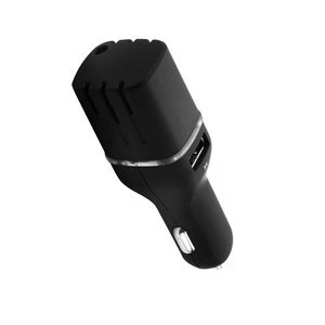 2 in 1 dual USB car charger Anion Car Air purifier with negative ions generator with removing Smoke / bad smell /odor/gas