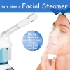 2-in-1 Micro Mist Salon Steaming Ion Sprayer Face Steam Cap Hair Steamer for home