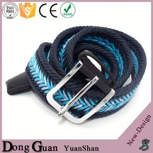 2016 hot sale embellished fabric belts elastic stretch knit belt genuine leather lumbar