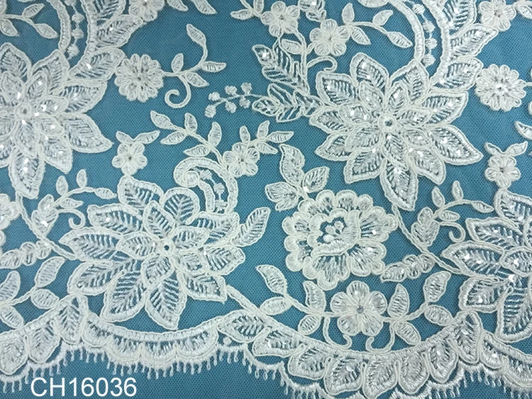 2016 Latest gift made in China white lace fabric blouses , embroidery lace fabric , embroidery lace