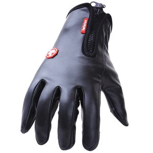 2018 Hot Sale  Leather Waterproof Touch Screen Gloves