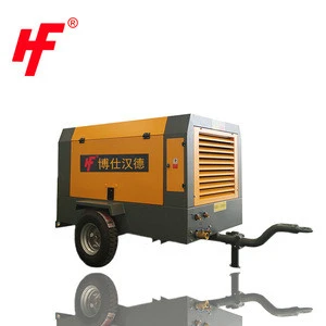 2018 New Mining Tractor Air-Compressors Two Wheels Electric Portable Screw Air Compressor