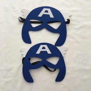 2018 Wholesale cheapest halloween party superhero felt masks for sale