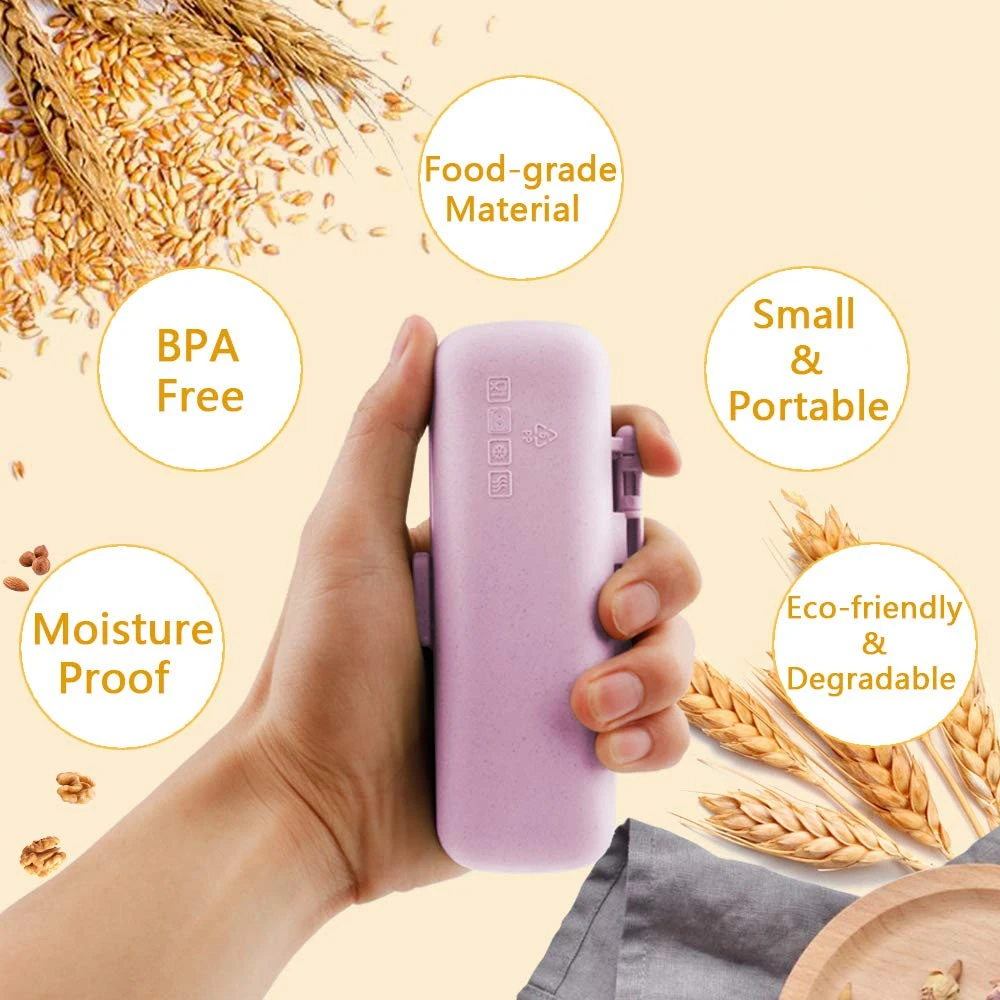2020 custom eco friendly Weekly  wheat straw Pill Dispenser Container Medicine Case 7 Day Pill Box