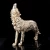 Import 2020 Fashion Resin Animal Figurine Statue Creative Design wolf Sculpture Realistic Resin Crafts Animal from China