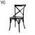 Import 2020 hot sale solid wood Antique classic X cross back chair /wooden oak crossback dining chair from China