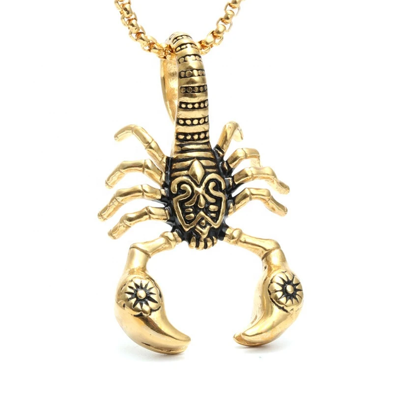2020 Make custom jewelry stainless steel chain scorpion pendant necklace