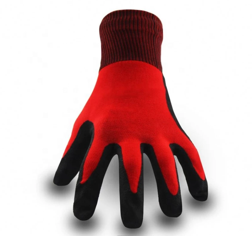 2020 Most Popular Polyester Shell Nitrile Coated Hand Gloves Garden Work Gloves