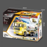2020 new diy toy  wholesale 1/22 assembly  fuel tank truck  toy with flashing lights and sound intelligent toy