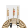 2020 New Upgrade Gold Plated TC 3.5mm to Dual Optical RCA Lotus Adapter Audio Video Cable