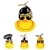 Import 2021 creative arrivals promotional toys bell novelty mini portable cute yellow rubber duck with helmet from China