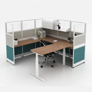 2021 modern office set furniture design standard dividers aluminum partitions office cubicle table workstation