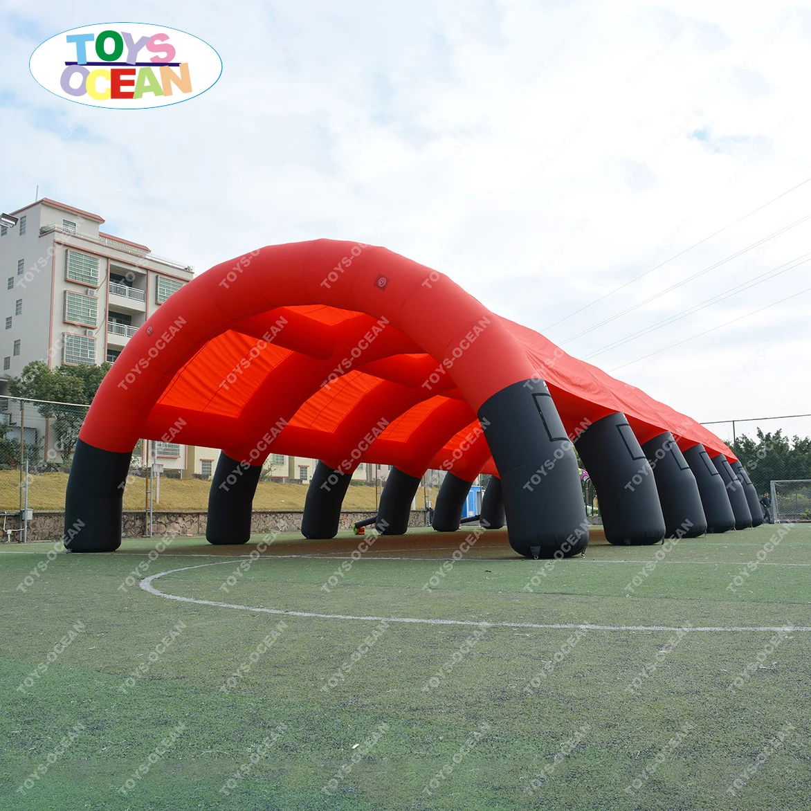 2021 new Outdoor large red inflatable activity tent Inflatable paintball arena sports tent