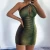 Import 2022 Cut Out Push Up Bodysuit Asymmetrical Hoodie Solid Bodycon Girls Dress One Shoulder Dress Bodycon from China