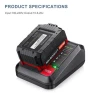 20V Lithium Fast Replacement Rechargeable Power Tool Battery Portable Charger For Porter Cable 20V Max Battery