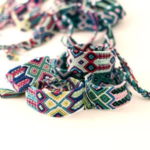 28mm Wide Ethnic Style Colorful Rope Costume Accessories Handmade Woven Bracelet Friendship Bracelets for Women