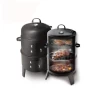 3 in 1 Smokeless Charcoal bbq grill Smoker 3 layers Tower Vertical Barrel barbecue bbq charcoal grill