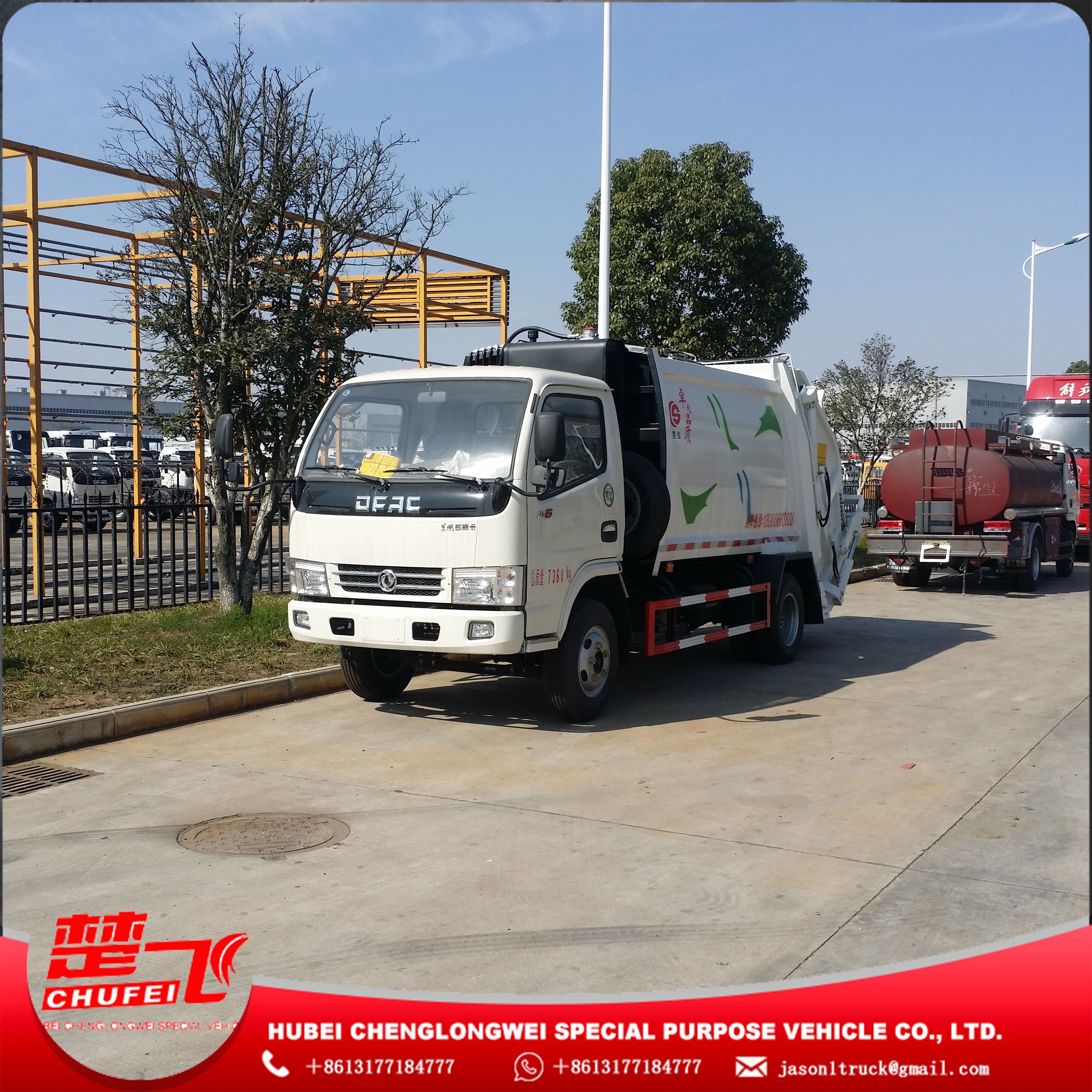 3 ton compactor garbage truck,small compressed Rubbish Vehicle