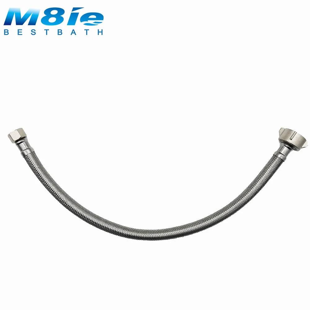 304 Stainless Steel Bathroom Wire Metal Braided Flexible Hose stainless steel pipes With Double Brass Nuts