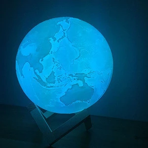 3.15 to 7.8 inches led night light 3d moon lamp with 16 colours changing Touch&amp; Remote Control Decorative Moon Light