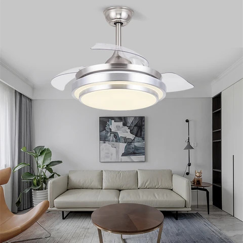 Buy 36 Inch Modern Ceiling Fan Light With Hidden Blades from Zhongshan ...