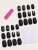 Import 3D Black Matte Removable fake nails 24 pcs press on nail box packaging from China