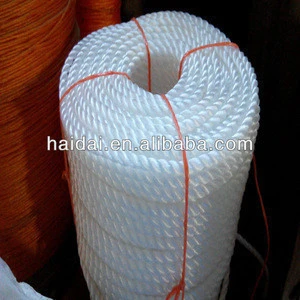 3mm-30mm White color 3 strands Polypropylene packing Rope