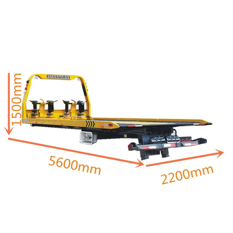 3tons rotator crane 4tons flatbed slide recovery car trailer body wrecker for sales