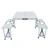 Import 4 Aluminum Portable Folding Outdoor Picnic Camping Table with 4 Built In Seats 4ft Camp Beach Desk Integrated Style Two Benches from China