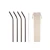 Import 4 Pack Wedding Gift Custom Logo Print Bar Accessories Stainless Steel Straws Reusable from China