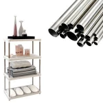4 Tier Plastic Storage Rack Light Duty Shelf Unit Kitchen Storage Rack Bathroom Kitchen Organizer