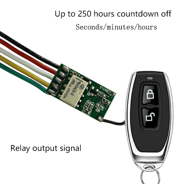 433MHz remote control and receiving kit 12V LED light wireless remote switch relay output control remote switch