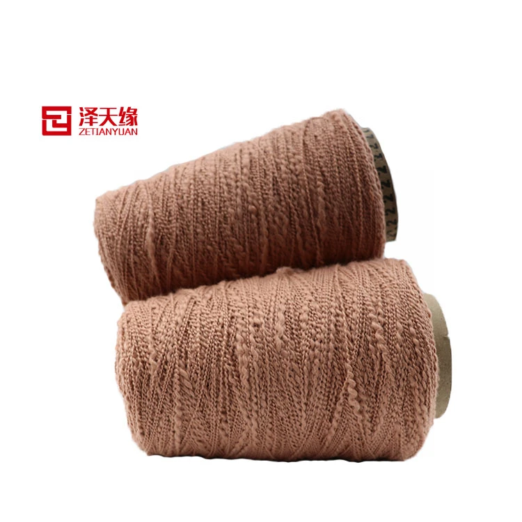 4.5 metric pink cotton acrylic blended slub yarn big-belly yarns fancy yarn for knitting factory direct sales